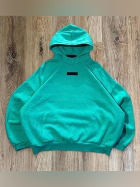 NWOT Fear of God Essentials Pullover Hoodie Teal